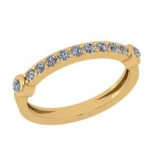 0.20 Ctw Diamond 14k Yellow Gold Eternity Band Ring