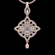 1.07 CtwVS/SI1 Diamond 14K Rose Gold Necklace (ALL DIAMOND ARE LAB GROWN )