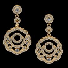 1.85 Ctw VS/SI1 Diamond 14K Yellow Gold Dangling Earrings (ALL DIAMOND ARE LAB GROWN )