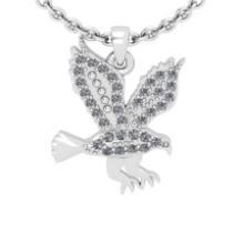 0.28 Ctw VS/SI1 Diamond 14K White Gold Eagle Necklace(ALL DIAMOND ARE LAB GROWN )