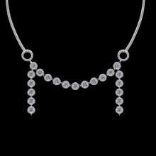 14.45 Ctw VS/SI1 Diamond 14K White Gold Necklace (ALL DIAMOND ARE LAB GROWN )