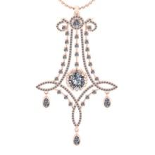 4.68 Ctw VS/SI1 Diamond 14K Rose Gold Vintage Style Necklace ALL Diamond ARE LAB GROWN Diamond