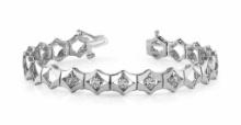 14KT WHITE GOLD .25 CTW G-H VS2/SI1 S IN S BRACELET LAB-GROWN DIAMOND