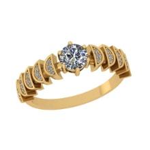 0.68 Ctw VS/SI1 Diamond Style 14K Yellow Gold Engagement Ring ALL DIAMOND ARE LAB GROWN