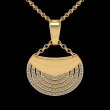 0.45 Ctw VS/SI1 Diamond 18K Yellow Gold Necklace ALL DIAMOND ARE LAB GROWN