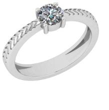 CERTIFIED 0.7 CTW D/VS2 ROUND (LAB GROWN Certified DIAMOND SOLITAIRE RING ) IN 14K YELLOW GOLD