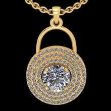 1.71 CtwVS/SI1 Diamond 14K Yellow Gold Necklace (ALL DIAMOND ARE LAB GROWN )