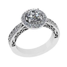 1.90 Ctw VS/SI1 Diamond14K White Gold Engagement Ring (ALL DIAMOND ARE LAB GROWN)