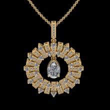 3.44 CtwVS/SI1 Diamond 14K Yellow Gold Necklace (ALL DIAMOND ARE LAB GROWN )
