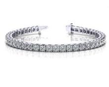 14K WHITE GOLD 2 CTW G-H I1/I2 CLASSIC FOUR PRONG TENNIS BRACELET LAB-GROWN DIAMOND