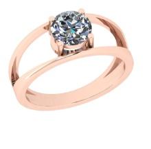 CERTIFIED 1.01 CTW D/VS1 ROUND (LAB GROWN Certified DIAMOND SOLITAIRE RING ) IN 14K YELLOW GOLD