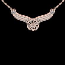 0.85 Ctw VS/SI1 Diamond 14K Rose Gold Necklace (ALL DIAMOND ARE LAB GROWN )