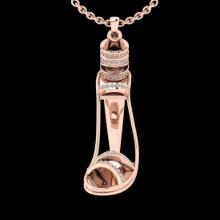 0.25 Ctw VS/SI1 Diamond 14K Rose Gold Necklace (ALL DIAMOND ARE LAB GROWN )