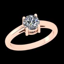 1.00 Ctw VS/SI1 Diamond Prong Set 10K Rose Gold Solitaire Ring (ALL DIAMOND ARE LAB GROWN )