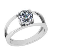 CERTIFIED 2 CTW E/VS1 ROUND (LAB GROWN Certified DIAMOND SOLITAIRE RING ) IN 14K YELLOW GOLD