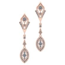 0.76 Ctw VS/SI1 Diamond 14K Rose Gold Earrings ALL DIAMOND ARE LAB GROWN