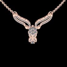 0.51 Ctw VS/SI1 Diamond 14K Rose Gold Necklace (ALL DIAMOND ARE LAB GROWN )