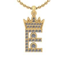 0.28 Ctw VS/SI1 Diamond 14K Yellow Gold alphabet (E) Necklace(ALL DIAMOND ARE LAB GROWN )