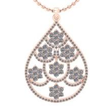 2.40 Ctw VS/SI1 Diamond 14K Rose Gold Necklace ALL DIAMOND ARE LAB GROWN