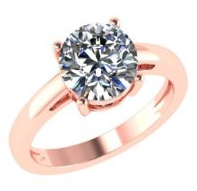 CERTIFIED 0.7 CTW G/VVS1 ROUND (LAB GROWN Certified DIAMOND SOLITAIRE RING ) IN 14K YELLOW GOLD