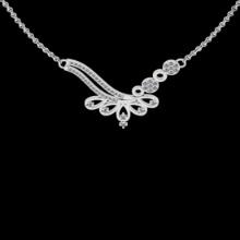 0.41 Ctw VS/SI1 Diamond 14K White Gold Necklace (ALL DIAMOND ARE LAB GROWN )