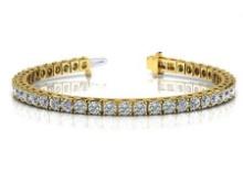 14K YELLOW GOLD 2 CTW G-H VS2/SI1 CLASSIC FOUR PRONG TENNIS BRACELET LAB-GROWN DIAMOND