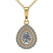 3.09 Ctw VS/SI1 Diamond Prong Set 14K Yellow Gold Necklace (ALL DIAMOND ARE LAB GROWN )