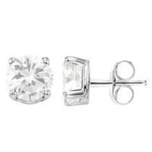 CERTIFIED 2.03 CTW ROUND D/VS1 DIAMOND (LAB GROWN Certified DIAMOND SOLITAIRE EARRINGS ) IN 14K YELL