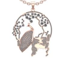 4.21 Ctw VS/SI1 Diamond 14K Rose Gold Earth Environment Necklace ALL DIAMOND ARE LAB GROWN