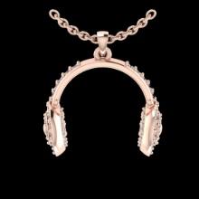 0.44 Ctw VS/SI1 Diamond 14K Rose Gold Necklace (ALL DIAMOND ARE LAB GROWN )