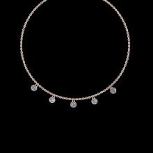 0.75 CtwVS/SI1 Diamond Prong Set 14K Rose Gold Yard Necklace (ALL DIAMOND ARE LAB GROWN )