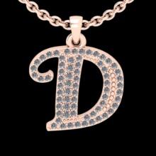 0.36 CtwVS/SI1 Diamond 14K Rose Gold Necklace (ALL DIAMOND ARE LAB GROWN )