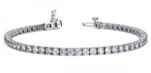 14K WHITE GOLD 3 CTW G-H I1/I2 TENNIS BRACELET LAB-GROWN DIAMOND