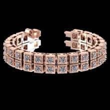 1.56 Ctw VS/SI1 Diamond 14K Rose Gold Bracelet (ALL DIAMOND ARE LAB GROWN)