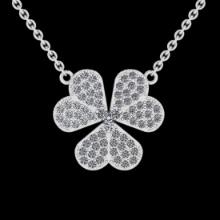 1.01 CtwVS/SI1 Diamond 14K White Gold Necklace (ALL DIAMOND ARE LAB GROWN)