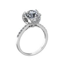 3.10 Ctw VS/SI1 Diamond 14K White Gold Engagement Ring (ALL DIAMOND ARE LAB GROWN )