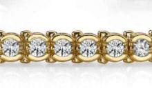 14K YELLOW GOLD 1 CTW G-H I1/I2 ROUND PRONG SET TENNIS BRACELET LAB-GROWN DIAMOND