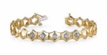 14KT YELLOW GOLD .25 CTW G-H VS2/SI1 S IN S BRACELET LAB-GROWN DIAMOND