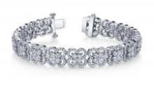 14KT WHITE GOLD 5 CTW G-H VS2/SI1 BLOSSOMING BEAUTY BRACELET LAB-GROWN DIAMOND