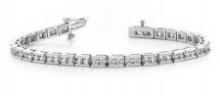 14KT WHITE GOLD 4 CTW G-H VS2/SI1 TIMELESS ROADWAY TENNIS BRACELET LAB-GROWN DIAMOND