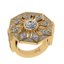 3.34 Ctw VS/SI1 Diamond 10K Yellow Gold Engagement Halo Ring
