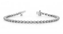 14KT WHITE GOLD 2 CTW G-H VS2/SI1 CLASSIC PRONG SET TENNIS BRACELET LAB-GROWN DIAMOND