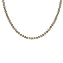 12.90 Ctw VS/SI1 Diamond 14K Yellow Gold Necklace (ALL DIAMOND ARE LAB GROWN)