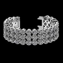 2.25 Ctw VS/SI1 Diamond 14K White Gold 3 Row Bracelet (ALL DIAMOND ARE LAB GROWN)