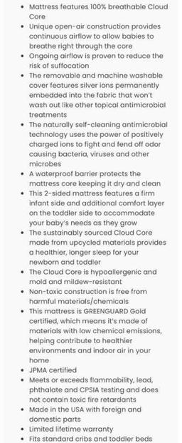Delta Children Ionic Breathe Crib and Toddler Mattress with Cloud Core