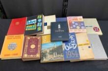 Vintage Books and Blue & Gold Yearbooks