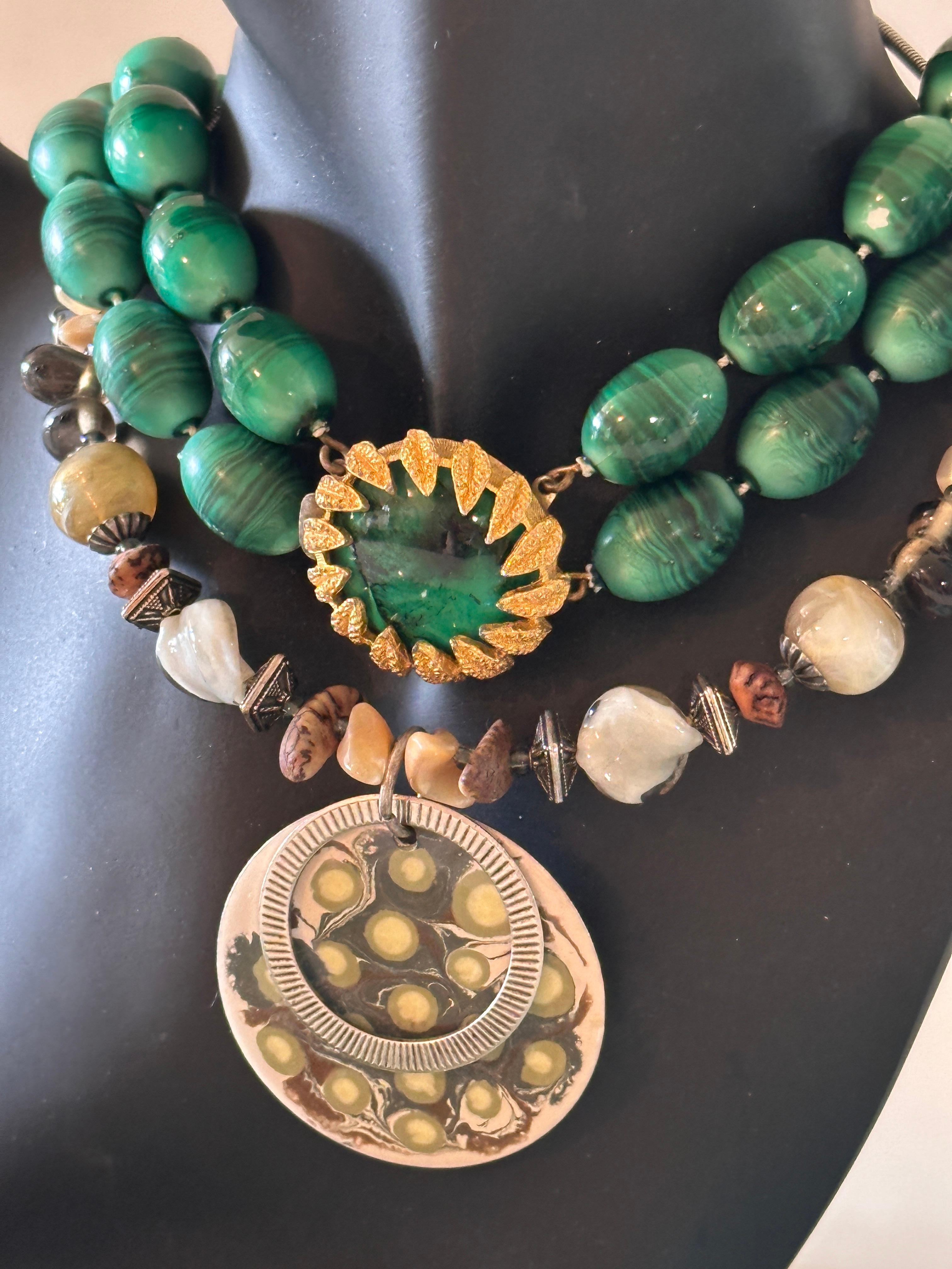 Women's Green and Blue Beaded/Stone Fashion Jewelry