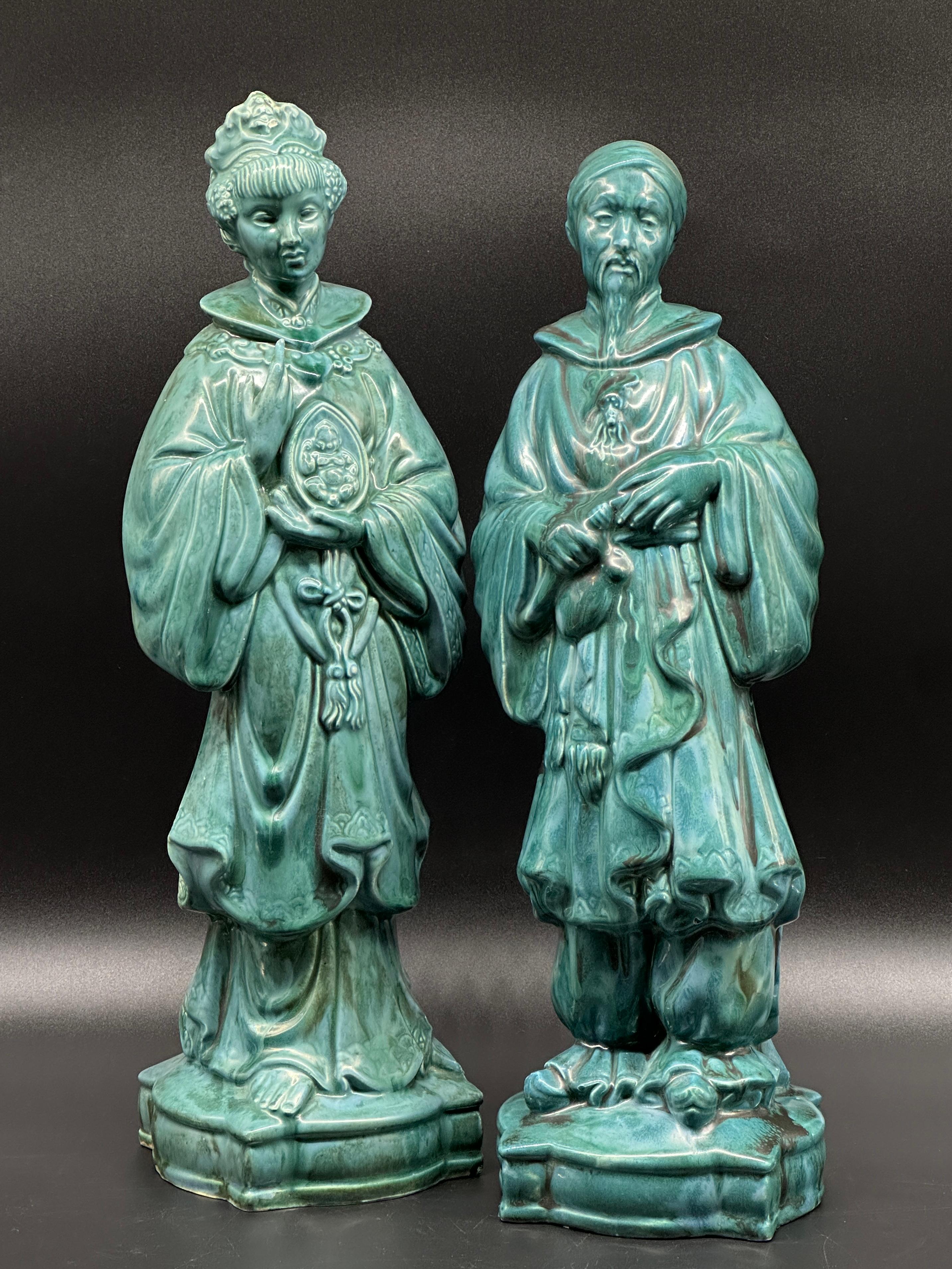 Pair of Holland Mold Oriental Statues