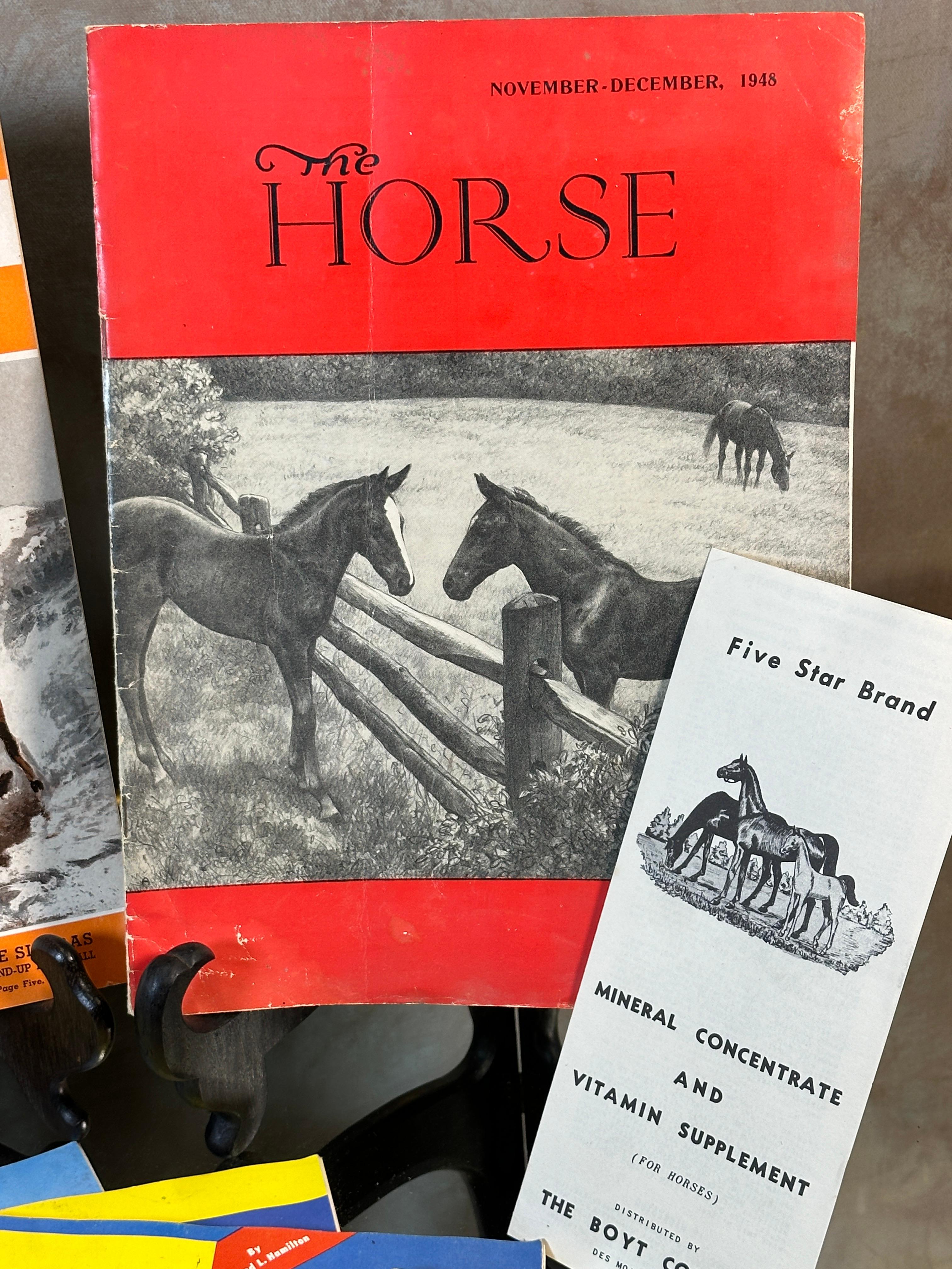 Assortment of Vintage Horse and Horse Related Reading Materials