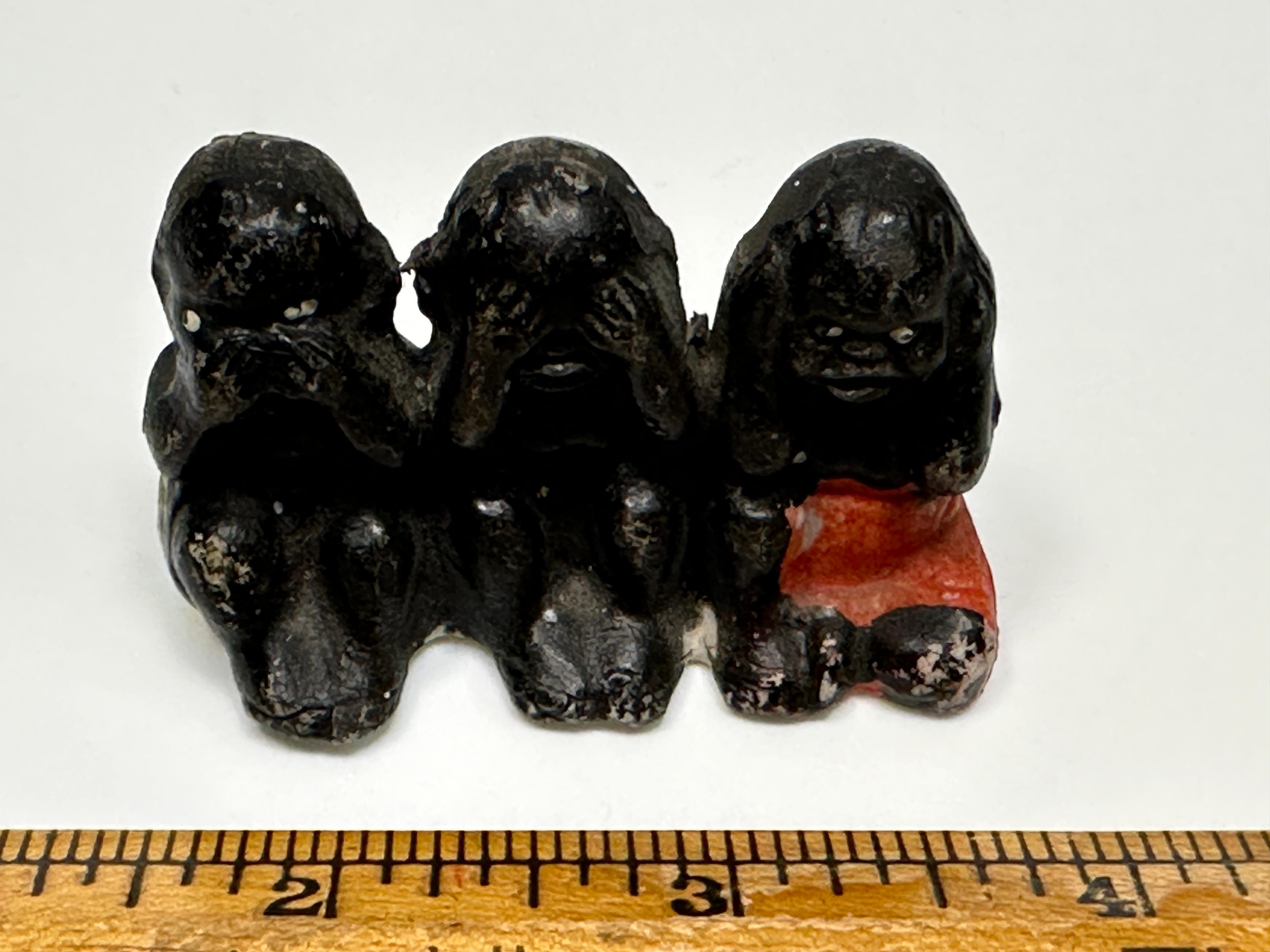 Black Americana See-Speak-Hear No Evil Figure